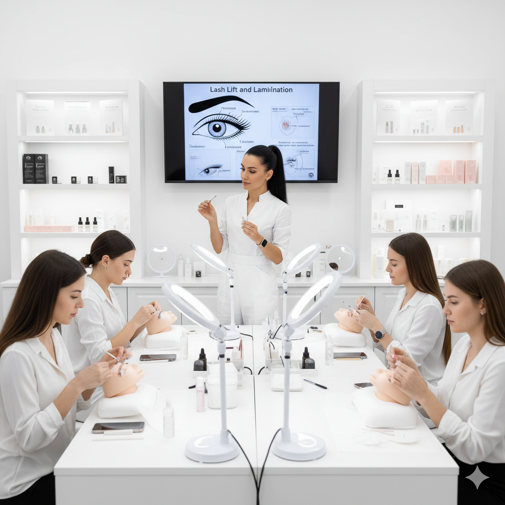 آموزش لیفت و لمینت مژه و ابرو با مدرک فنی و حرفهای در بانو هلیا تهران