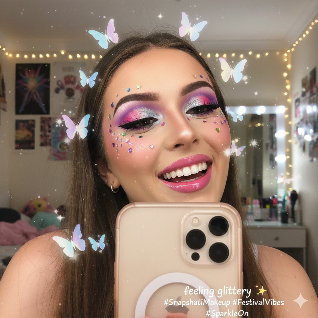 مراحل اجرای میکاپ اسنپ‌شاتی