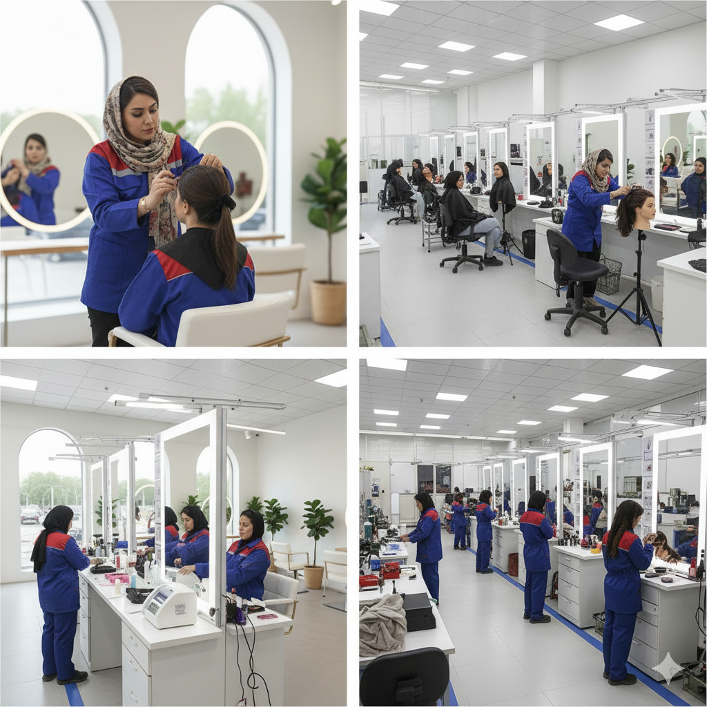 تفاوت کلاس فنی و حرفه ای ارایشگری با خصوصی