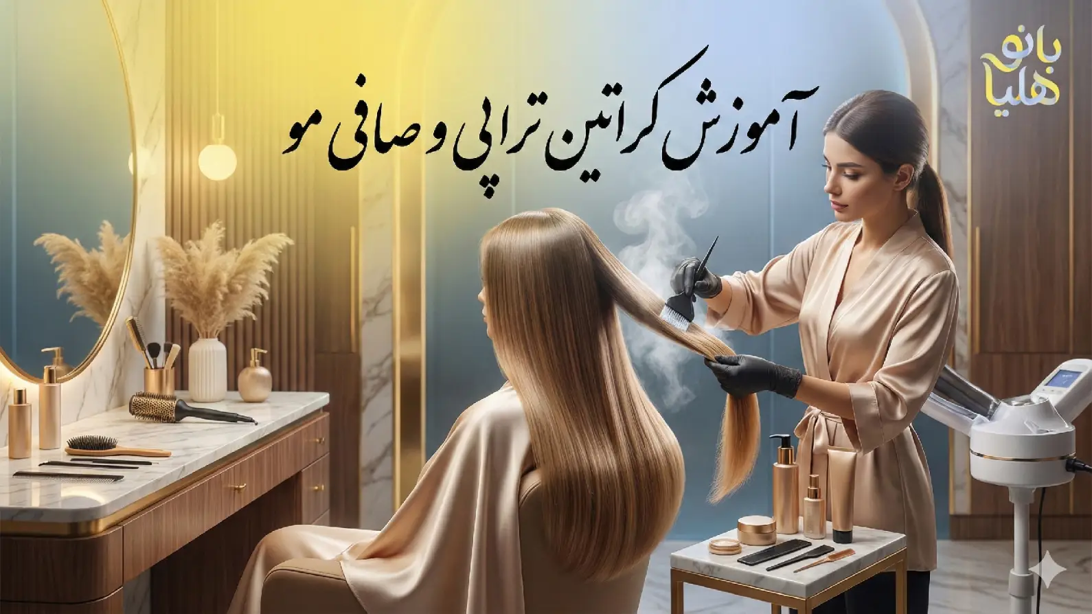 آموزش کراتین تراپی و صافی مودر تهران